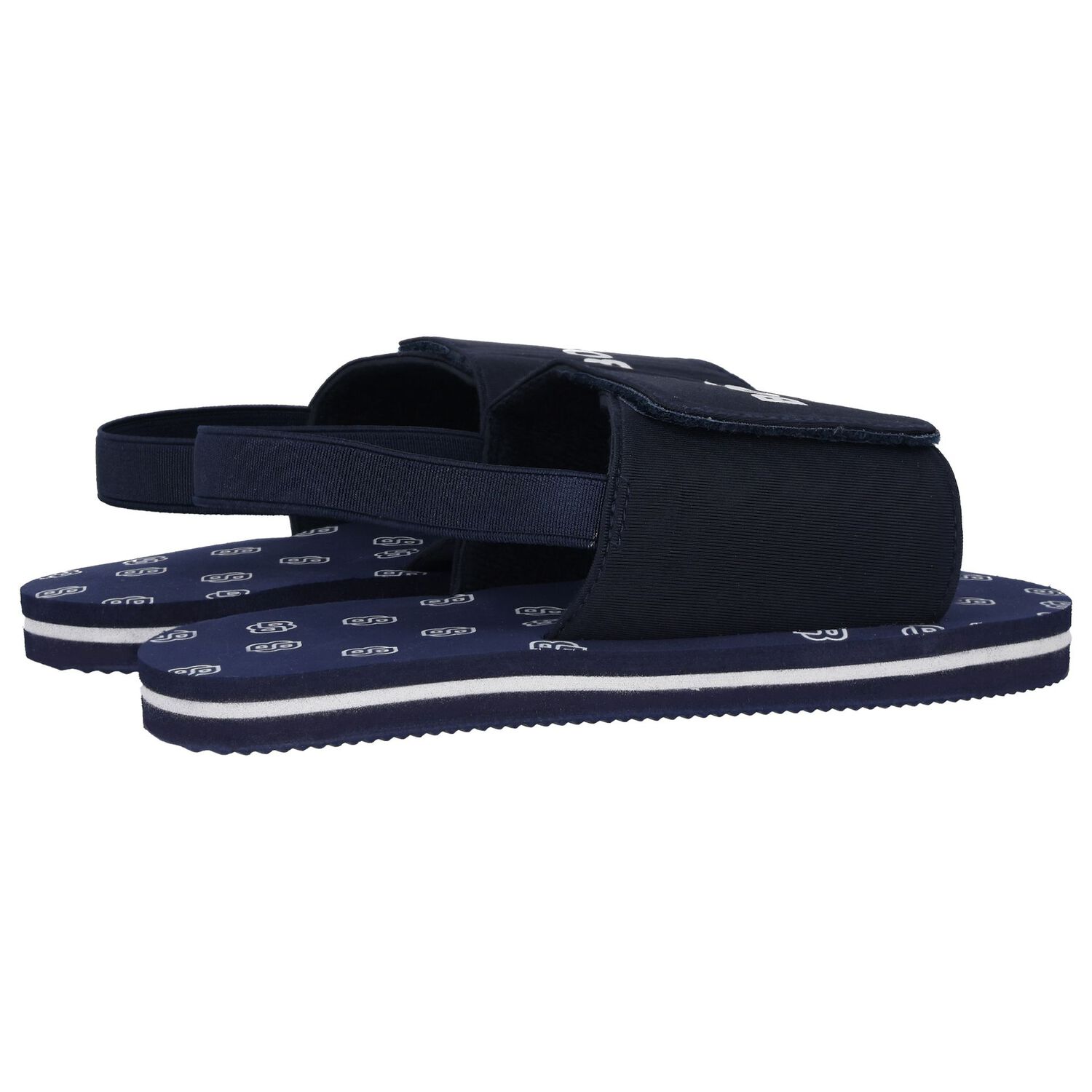 Boys Navy Blue Logo Sandals, 3, hi-res image number null