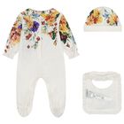 Baby Girls Multi-Coloured Logo Floral Babygrow Gift Set, 1, hi-res