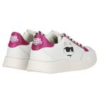 Girls White Logo Trainers, 1, hi-res