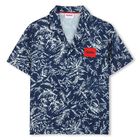 Boys Navy Blue Pine Tree Shirt, 1, hi-res