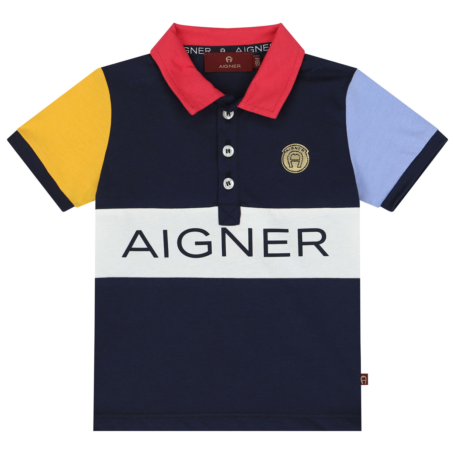 Younger Boys Multi-Colored Logo Polo Shirt, 1, hi-res image number null