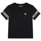 Boys Mini Me Black Logo T-Shirt, 2, hi-res