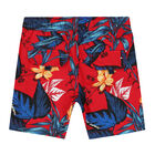 Boys Red Floral Shorts, 1, hi-res