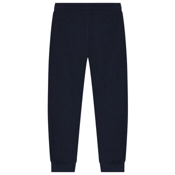 Boys Navy Blue Logo Joggers