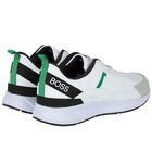 Boys White Mini Me Logo Trainers, 1, hi-res