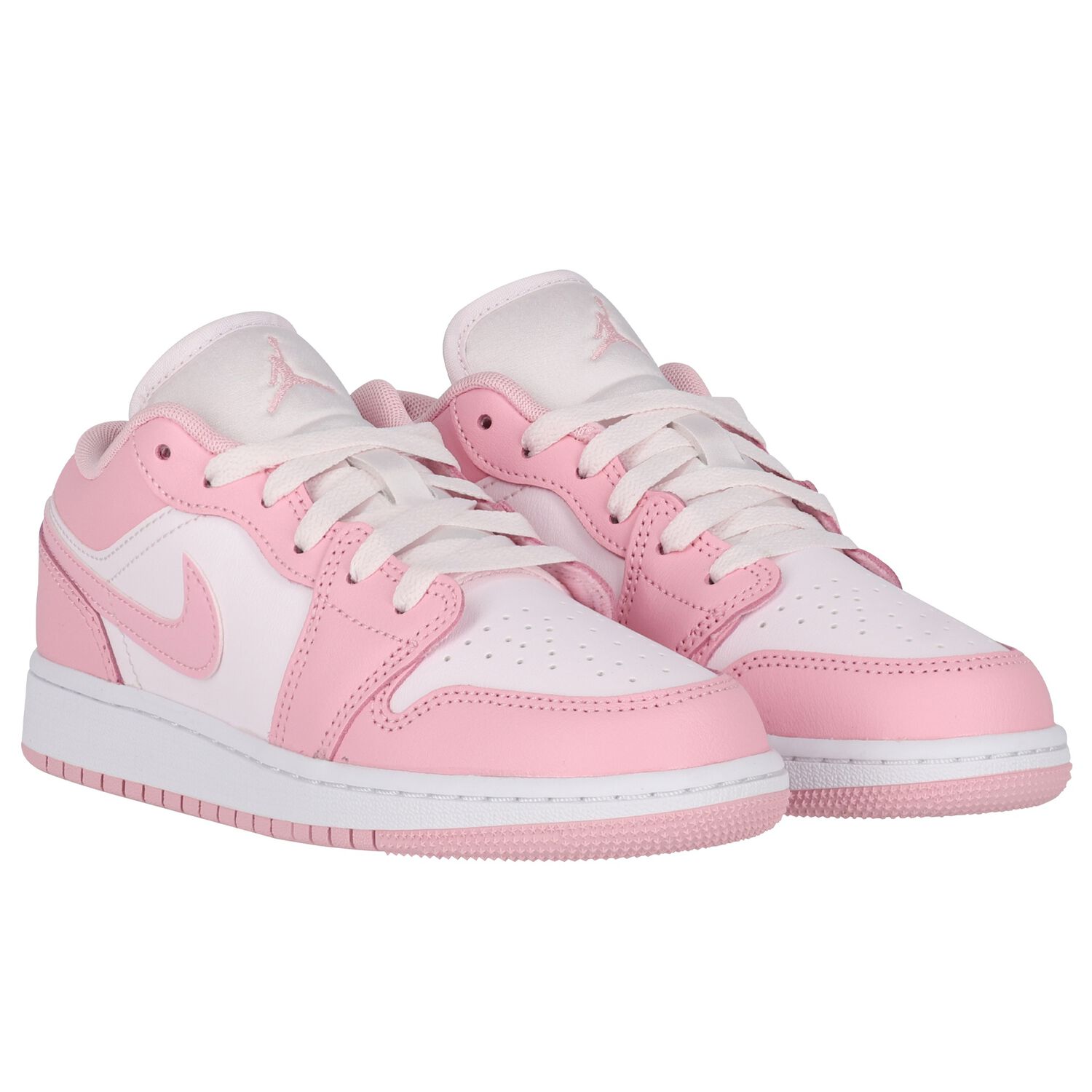 Girls White & Pink Air Jordan 1 Low Trainers, 9, hi-res
