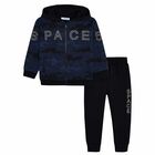 Boys Navy & Black Tracksuit, 1, hi-res