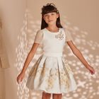Girls White & Gold Skirt Set, 1, hi-res