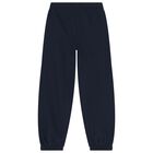 Girls Navy Blue Logo Joggers, 1, hi-res