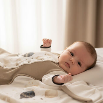 Ivory & Beige Balloon Babygrow Gift Set