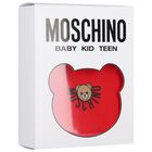 Red Teddy Bear Logo Babygrow, 4, hi-res