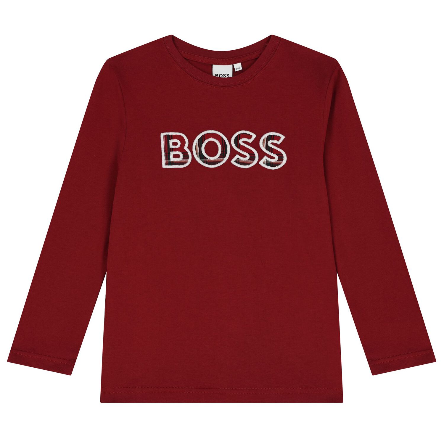 Boys Burgundy Logo Pyjamas, 1, hi-res