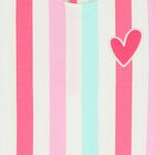 Girls Multi-Coloured Striped Dress, 1, hi-res