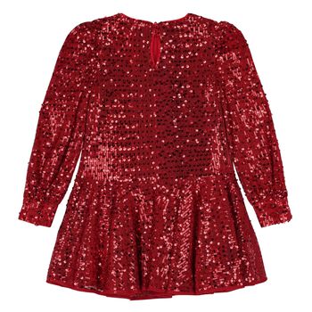 Girls Red Sequin Dress