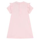 Younger Girls Pink Bag Logo Dress, 3, hi-res