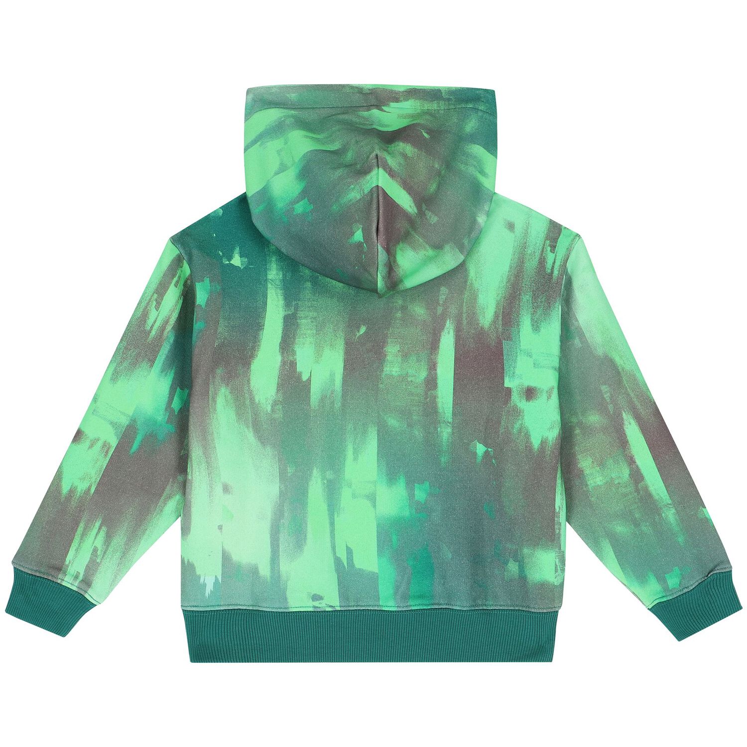 Boys Green Logo Hooded Top, 1, hi-res