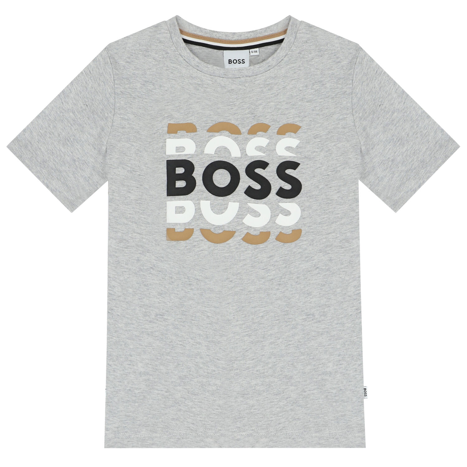 Boys Grey Logo T-Shirt, 3, hi-res image number null