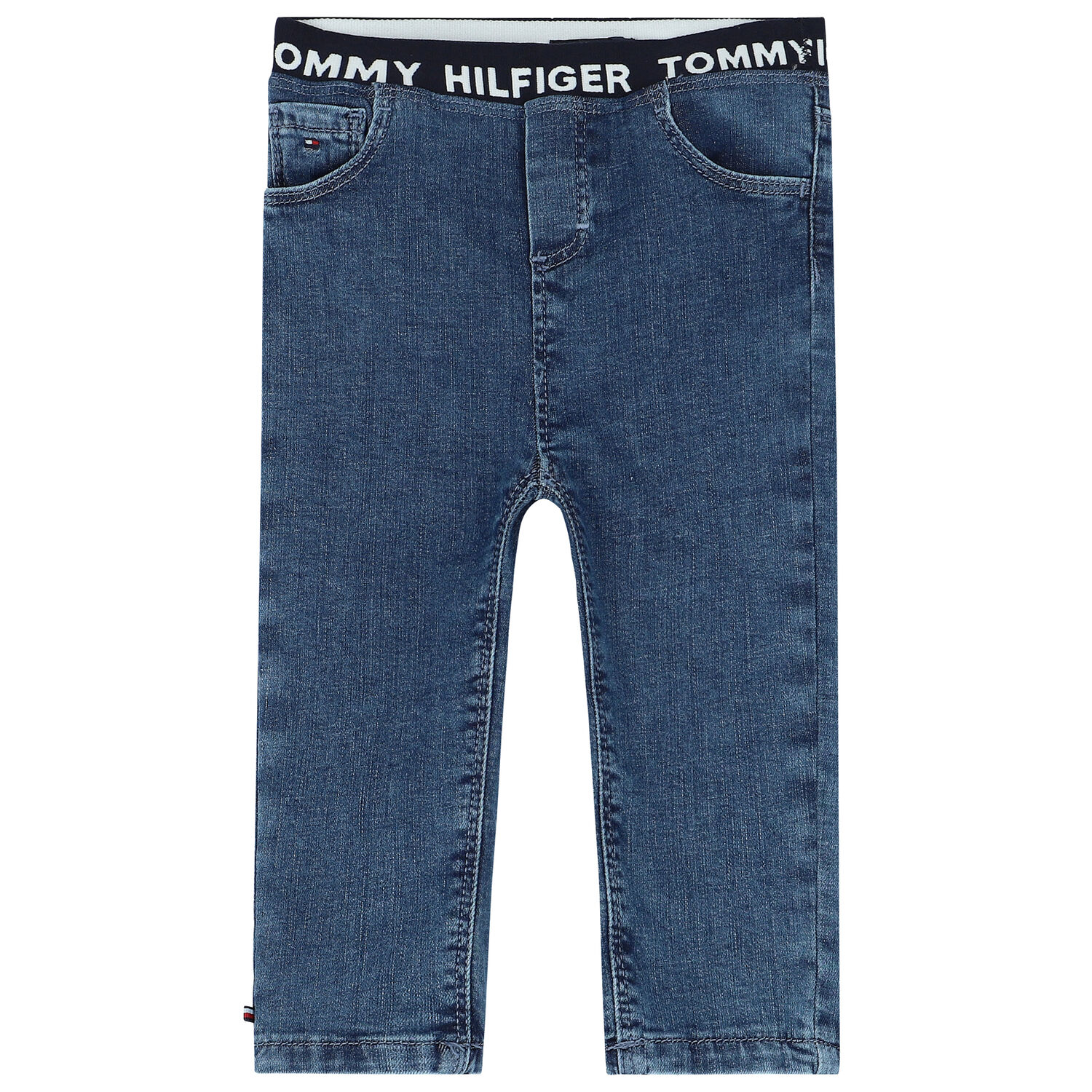 Younger Boys Blue Denim Jeans, 1, hi-res