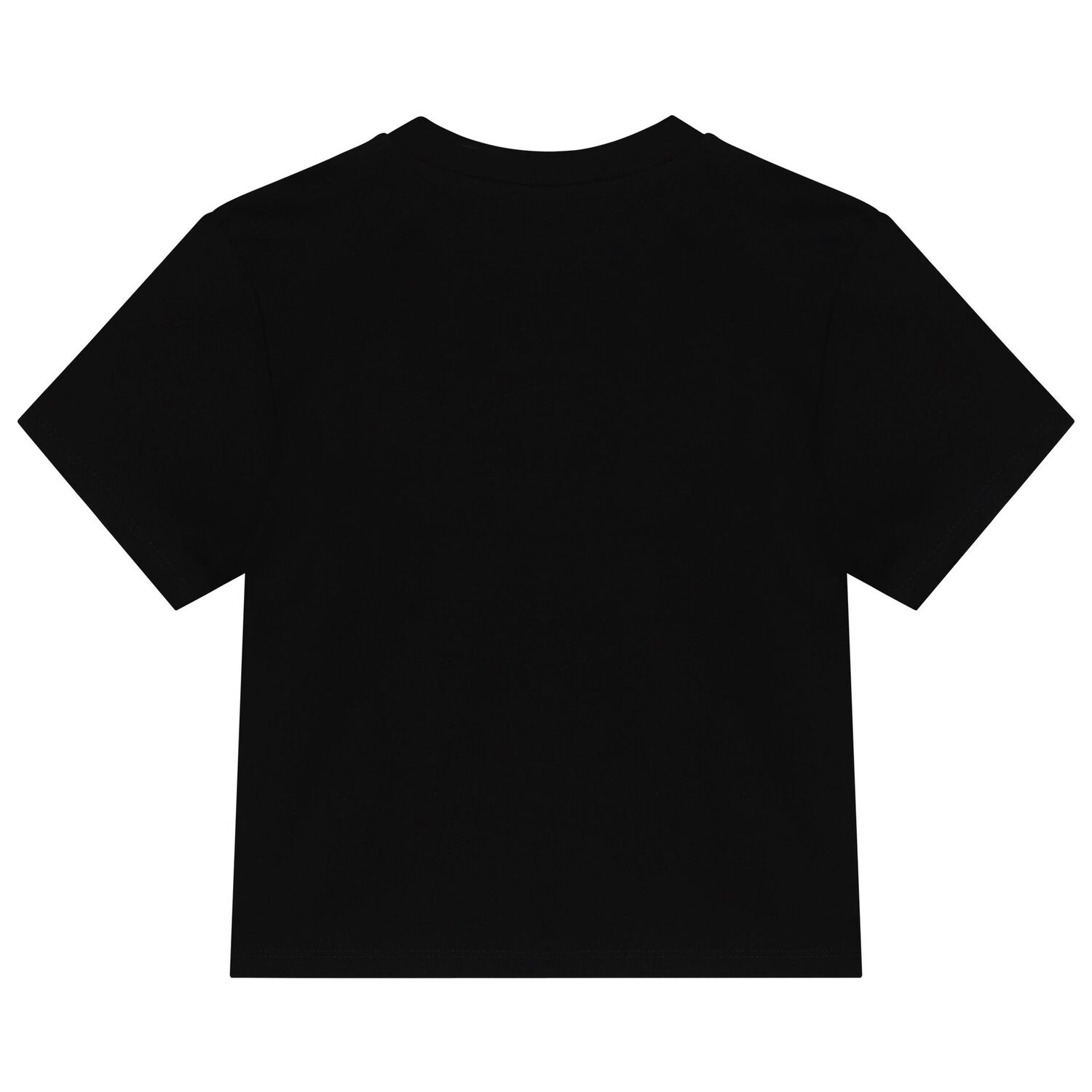 Girls Black Embellished Logo T-Shirt, 2, hi-res