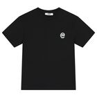 Boys Black Logo T-Shirt, 1, hi-res