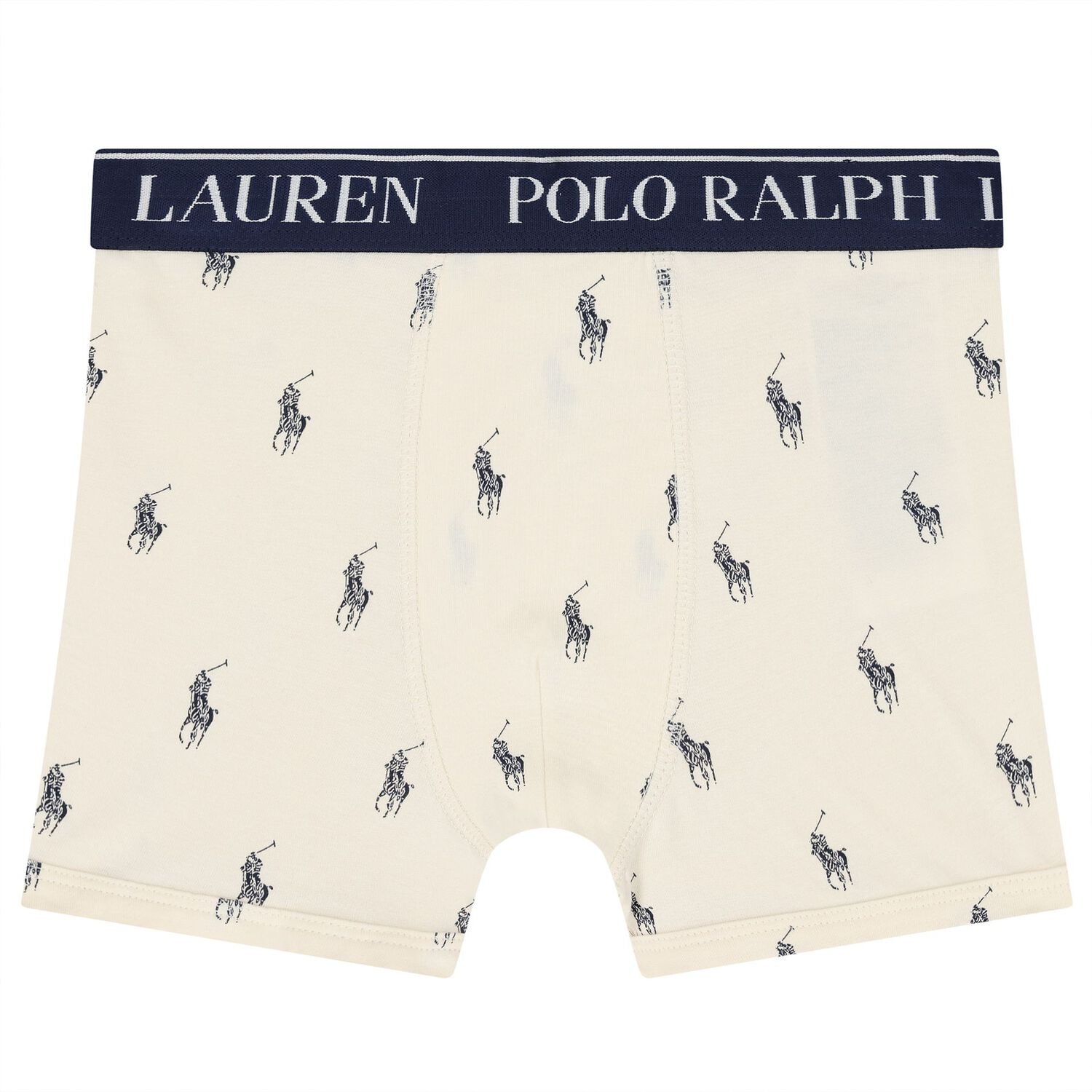 Boy Ivory, Blue  & Navy Blue Logo Boxer Shorts ( 3-Pack ), 2, hi-res