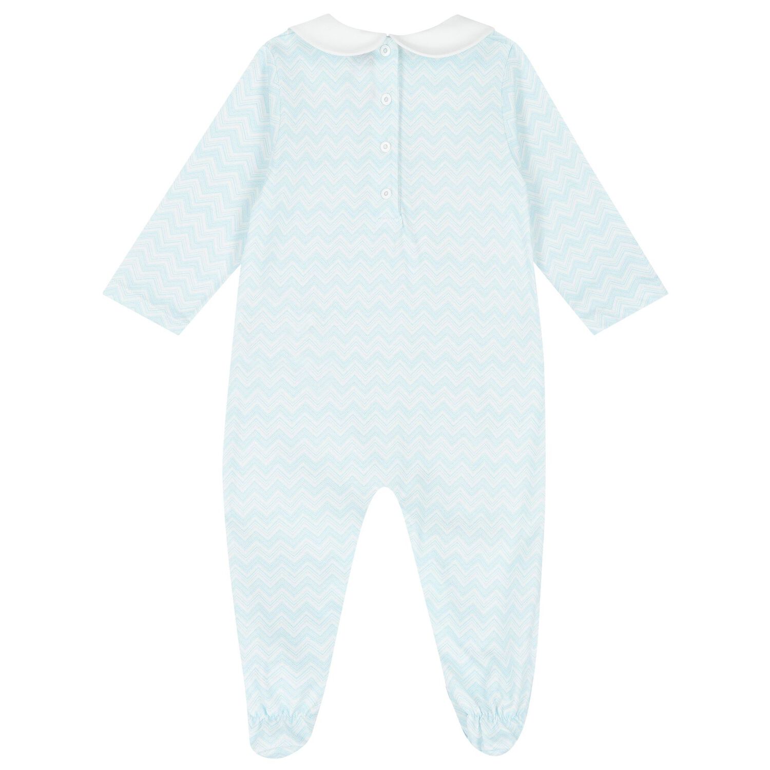 Baby Boys Blue Zig Zag Logo Babygrow Gift Set, 1, hi-res