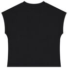 Girls Black Logo T-Shirt, 1, hi-res