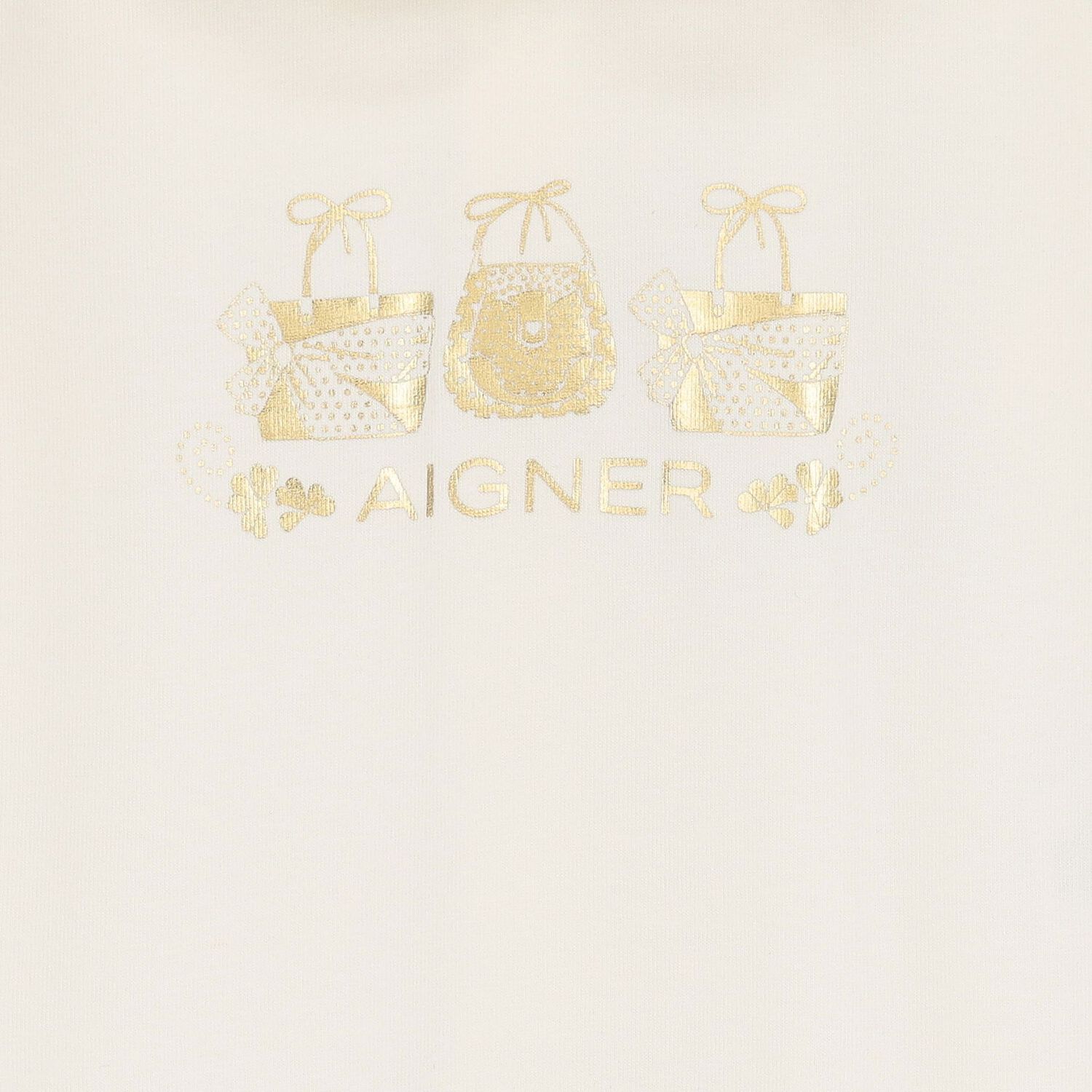 Baby Girls Ivory Logo Babygrow, 1, hi-res