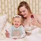 Blue & Pink Monceau Baby Bib, 1, hi-res