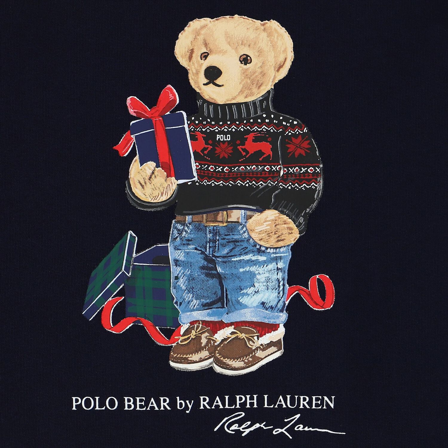 Boys Navy Blue Polo Bear Logo Sweatshirt, 1, hi-res image number null