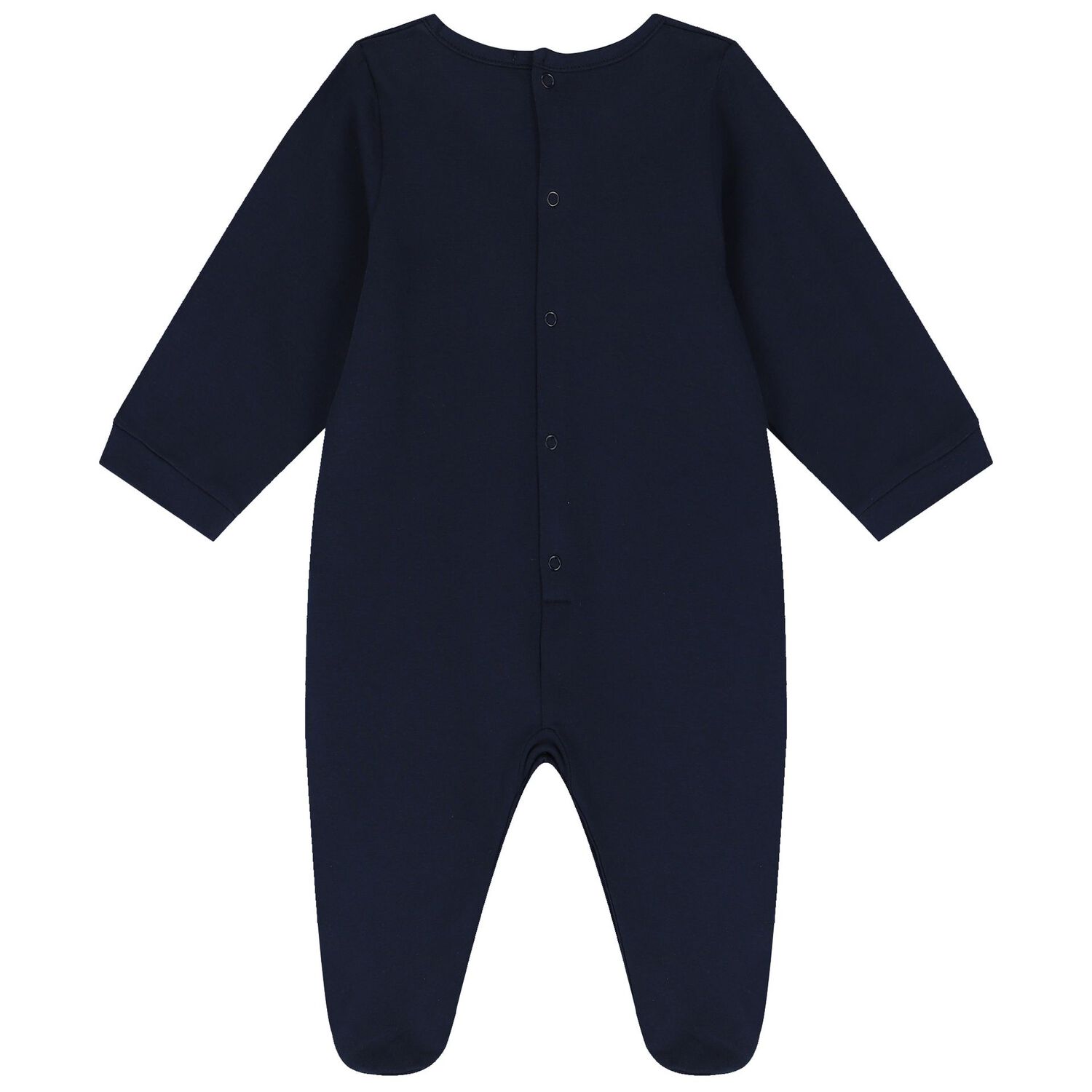 Baby Boys Navy Blue Logo Babygrow, 3, hi-res