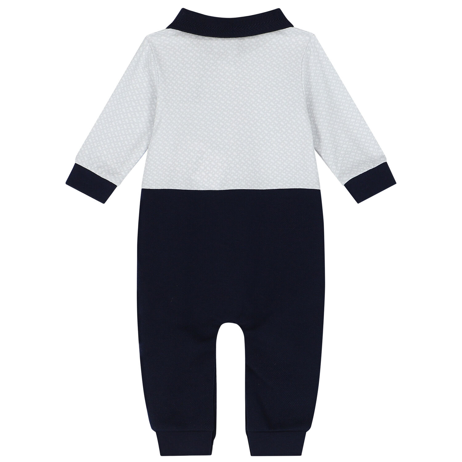 Baby Boys White & Blue Logo Romper, 1, hi-res image number null
