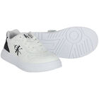 Girls White Logo Trainers, 1, hi-res