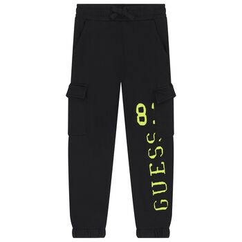 Boys Black Logo Joggers
