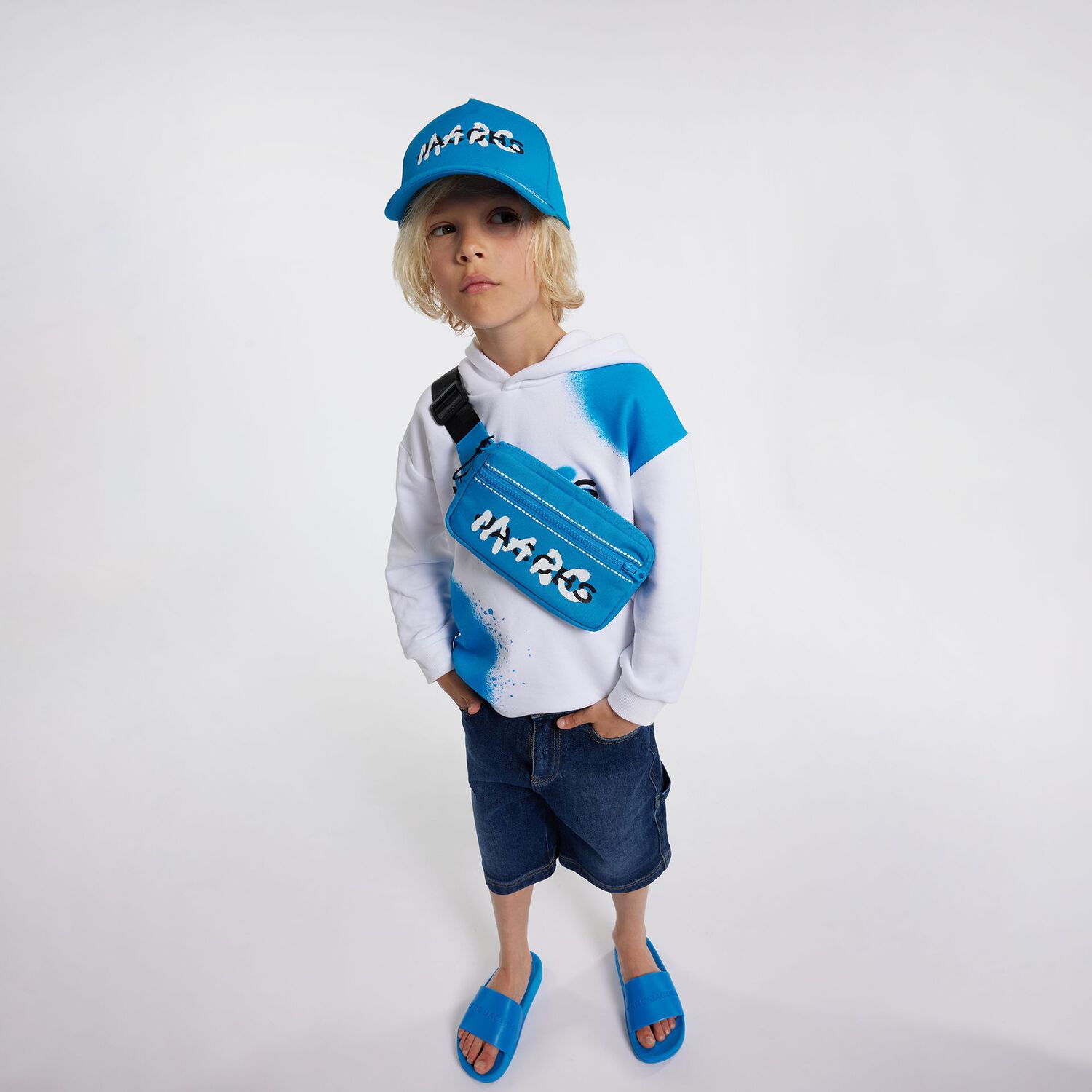 Boys Blue Logo Cap, 1, hi-res