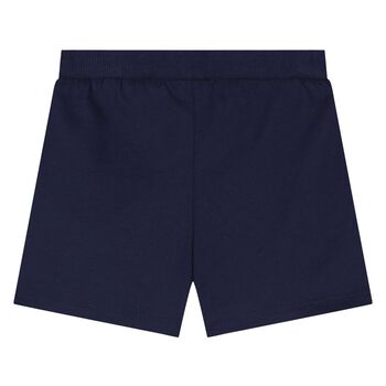 Younger Navy Blue Teddy Bear Logo Shorts