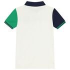 Boys Ivory Crest Logo Polo Shirt, 1, hi-res