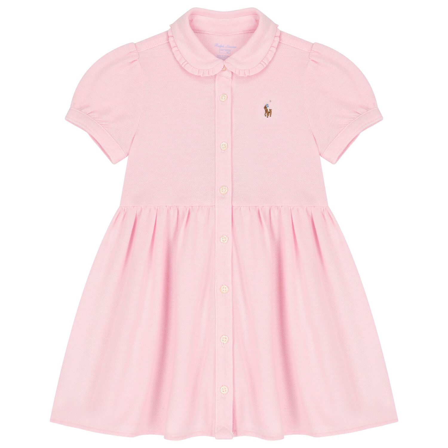 Baby Girls Pink Logo Polo Dress Set, 1, hi-res