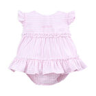 Girls Pink Cotton Dress Set, 1, hi-res