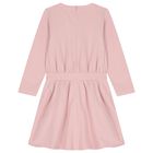Girls Pink & Gold Logo Dress, 2, hi-res