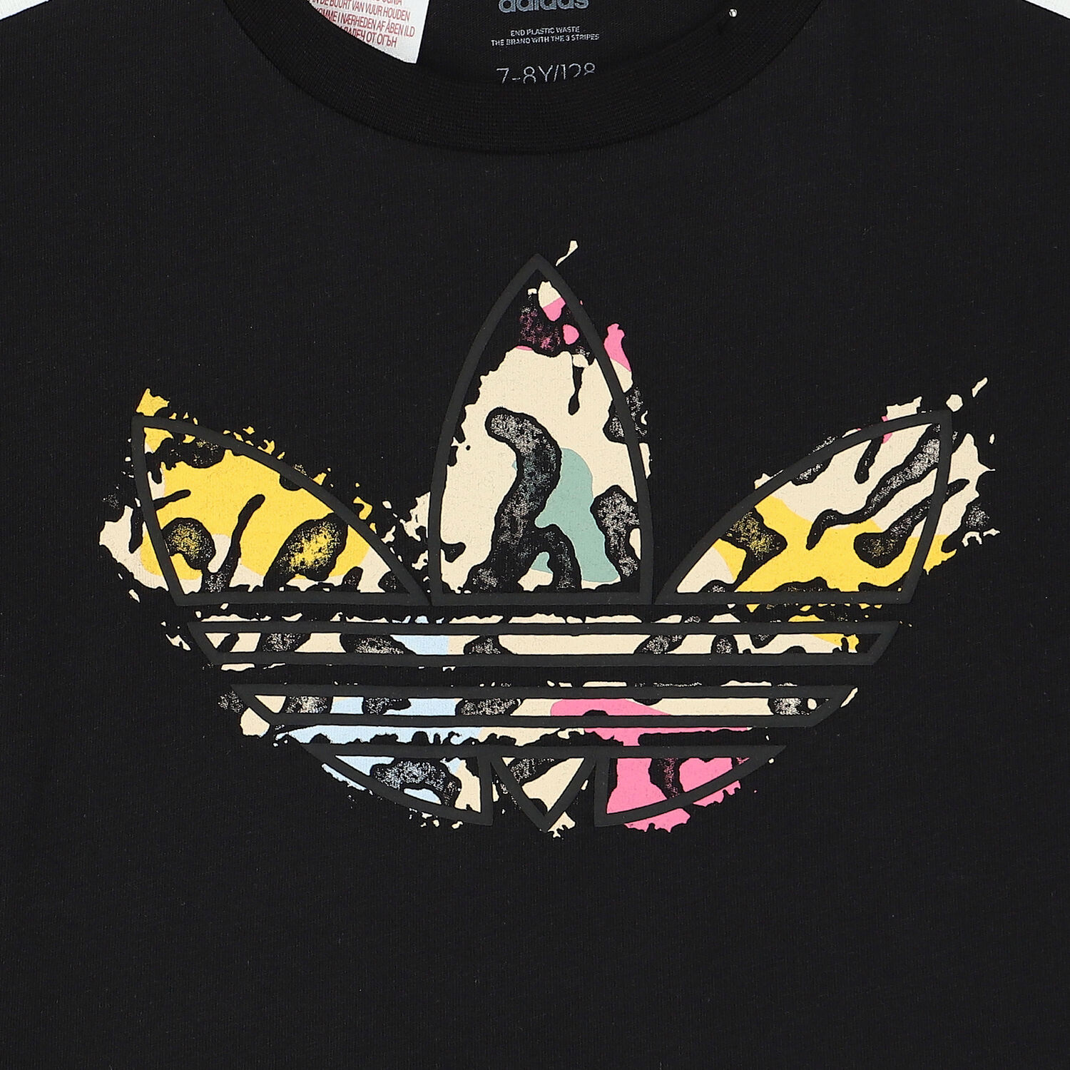 Black Trefoil Logo T-Shirt, 1, hi-res