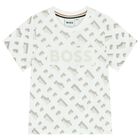 Younger Boys White Logo T-Shirt, 2, hi-res
