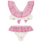 Girls White Ice Creams Bikini, 1, hi-res