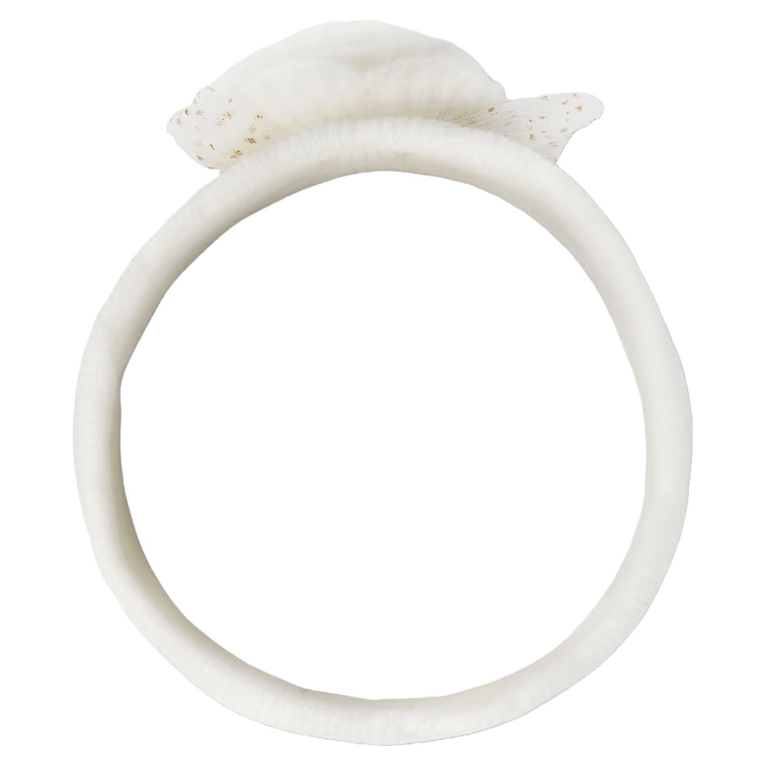 Baby Girls White Flower Knitted Headband, 3, hi-res