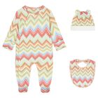 Multi-Coloured Zig Zag Babygrow Gift Set , 2, hi-res
