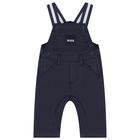 Baby Boys Navy Blue Logo Dungaree, 2, hi-res