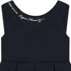 Girls Navy Blue Nautical Dress, 1, hi-res
