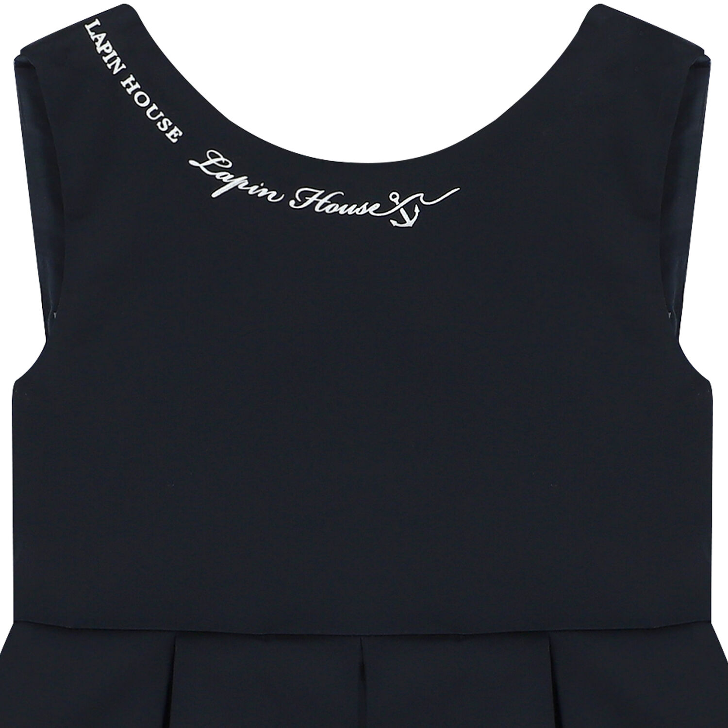 Girls Navy Blue Nautical Dress, 1, hi-res