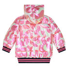 Girls Pink & Ivory Puffer Jacket, 1, hi-res
