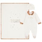 Ivory & Beige Geo Map Babygrow Gift Set , 3, hi-res